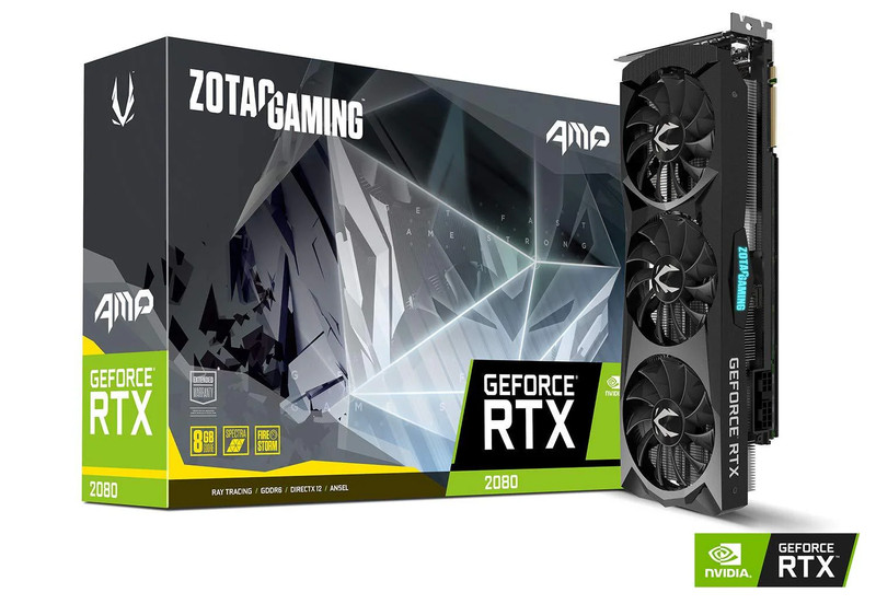 Zotac Gaming GeForce RTX 2080 AMP Edition 8GB GDDR6 PCI-E Gen 4x4 - Graphics Card - كرت الشاشة